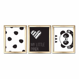 Wallity Cuadro decorativo enmarcado en MDF (3 piezas) Multicolor